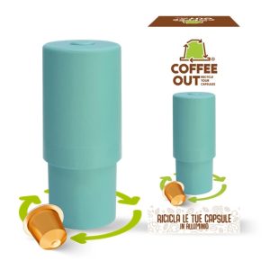 COFFEE OUT Reciclador De Cápsulas Nespresso® Aluminio – Aguamarina
