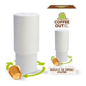COFFEE OUT Reciclador De Cápsulas De Café Nespresso® Aluminio – Blanco Moteado