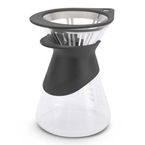 FUIRE KIT Para CAFÉ – DECANTADOR + PORTAFILTRO + FILTROS (50U.) – NEGRO