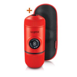 Cafetera Espresso Portátil NANOPRESSO WACACO® Con Estuche – Rojo Lava